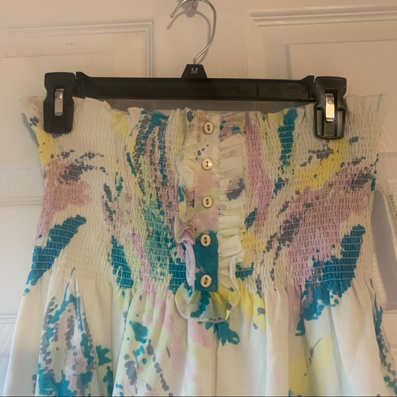 Charming Summer Pastel Strapless Dress - Picture 9 of 16